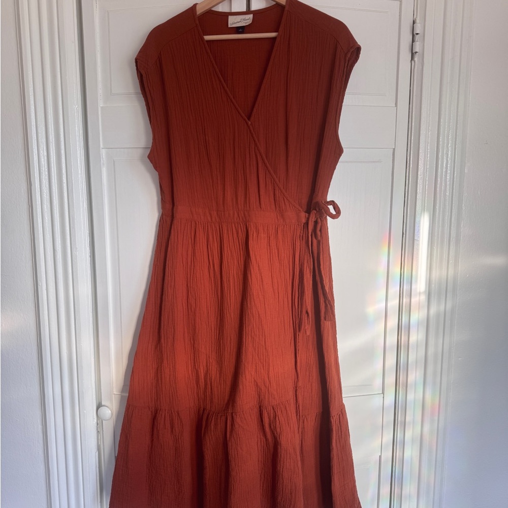 Wrap midi dress